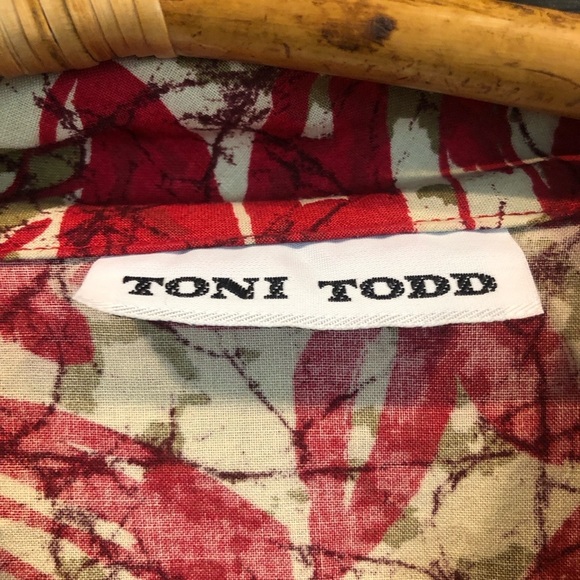 Vintage 50s MCM Toni Todd Abstract Tiki Style Dress with Pockets - Picture 6 of 10